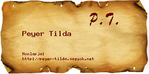 Peyer Tilda névjegykártya